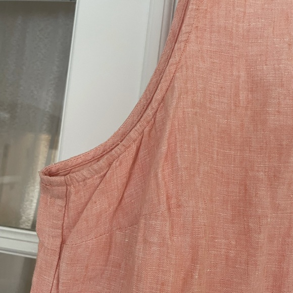 JCrew Peach Button Back 100% Linen Shift - Picture 7 of 14